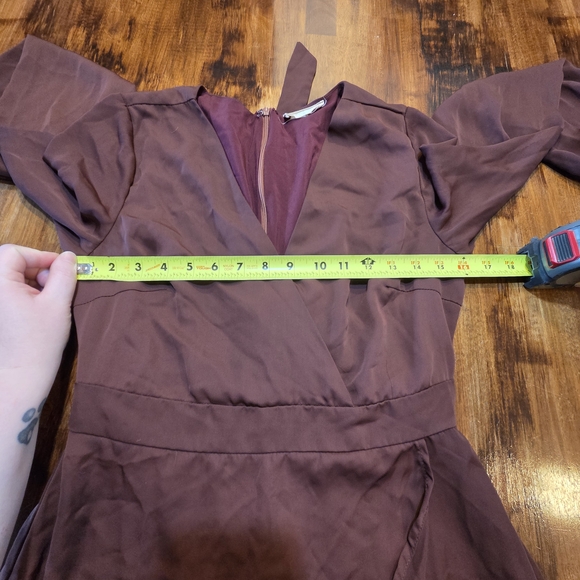 ALTAR'D STATE Gorgeous Maroon long sleeve flowy dress, Size M Whimsigoth - Picture 3 of 7